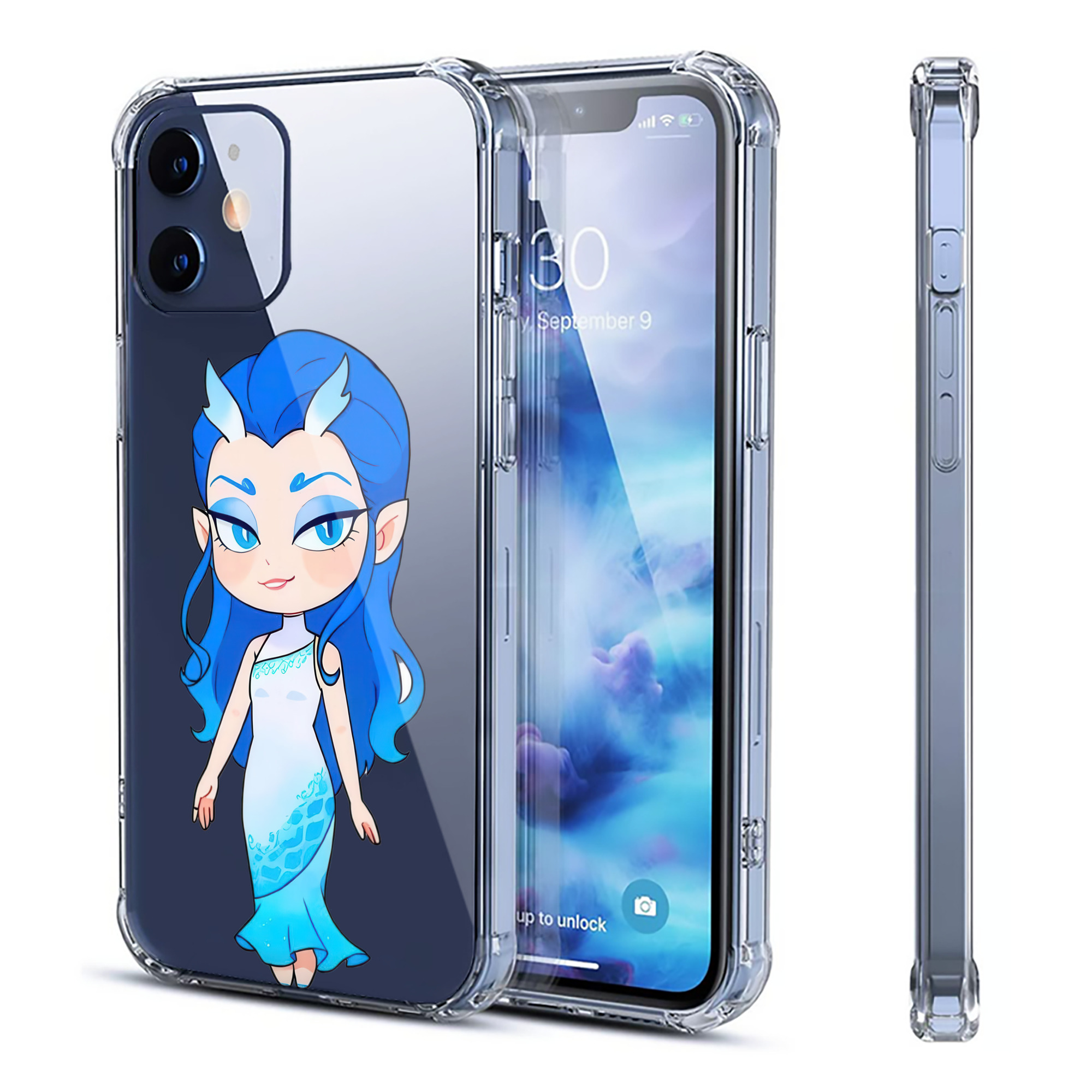 （画像用） Ne Zha 2 ナタ 魔童の大暴れ 【iPhone 12シリーズ対応】透明スマホケース（クリアソフトケース）
